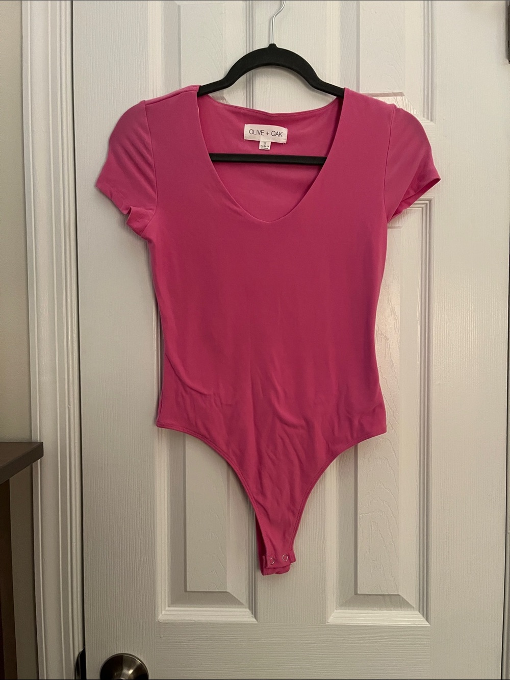 Olive & Oak Vibrant Pink Scoop Neck Bodysuit